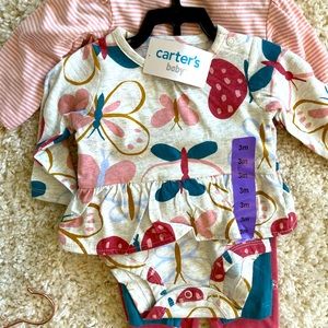 Carters bundle two long sleeve shirt onesies and two pants